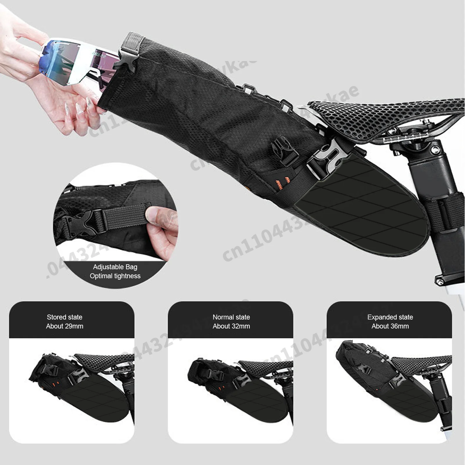 Bike Saddle Bag 5.8L Large Capacity Under Seat Pack for Mountain Road Bikes Long Distance Travel Seat Bags for Bikes