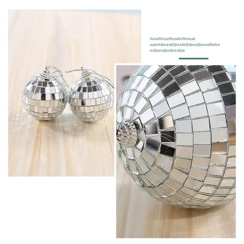 Mirror Balls Party Shining Ball Mirror Christmas Laser Reflective Glass Ball Disco Xmas Tree Home Decoration Ornaments   Faceted