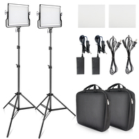 TRAVOR L4500 2 Set LED Video Light With Tripod Dimmable 3200K-5500K Fill Panel Light For Studio Photography Shooting Lighting