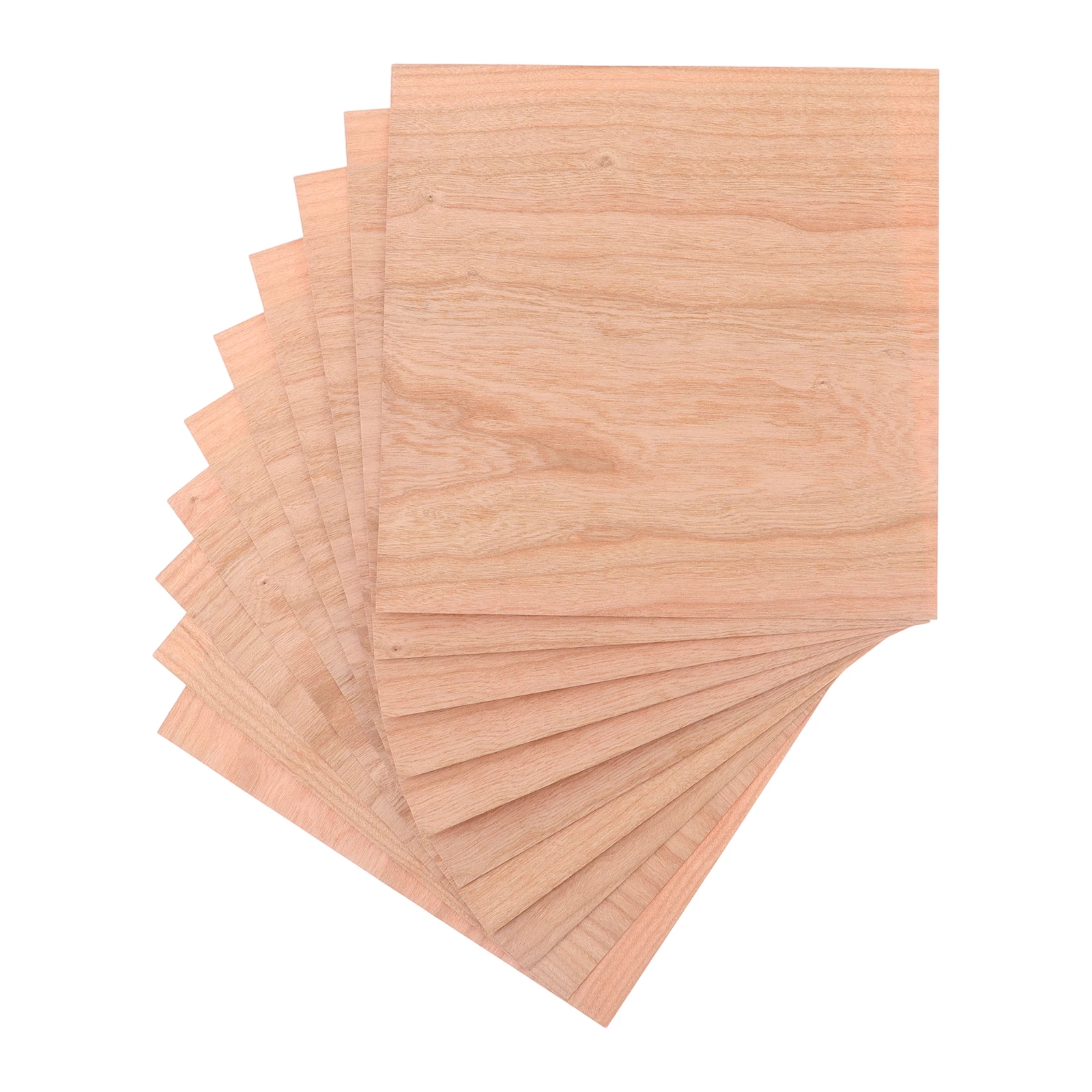 30 pcs Cherry Wood Veneer Sheets 8x8 inch 1/64 inch Thick Plain Sliced Natural Finish