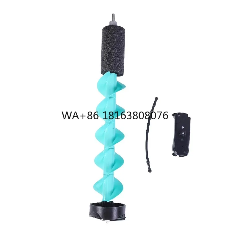 5 Inch Nylon Floating Ice Auger Drill Bit with Locating Tip for Thick Winter Ice Layer Blue