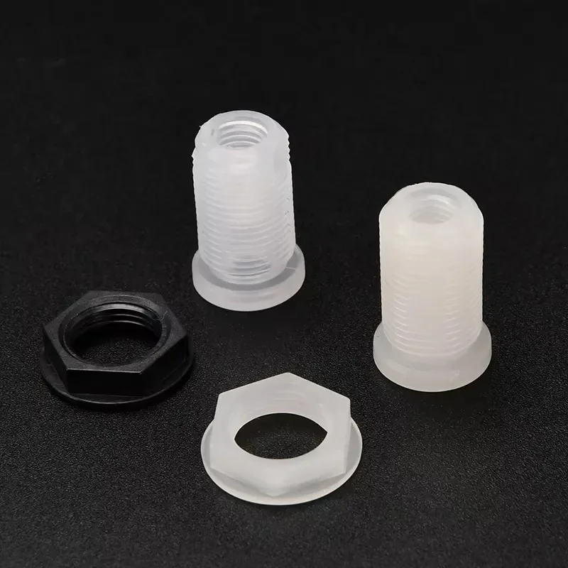 Threaded screw baffle fittings Plastic connects pipes directly through your equipment