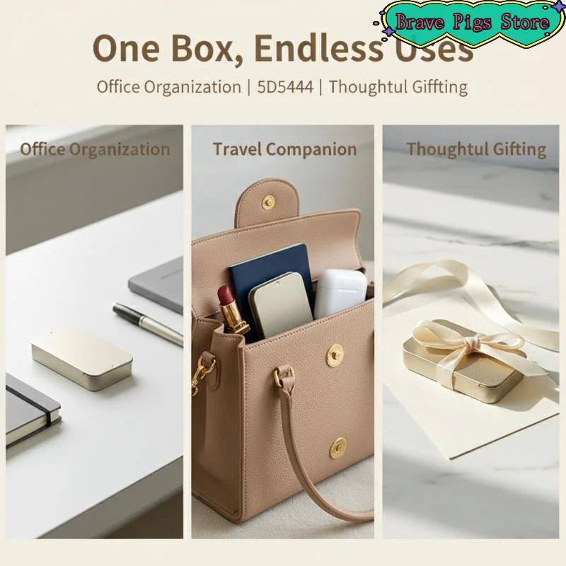 [HM]Mini Tinplate Slide Cover Storage Box Metal Box Wedding Jewelry Tin Portable Boxes Container Cosmetic Organizer Pill Cases