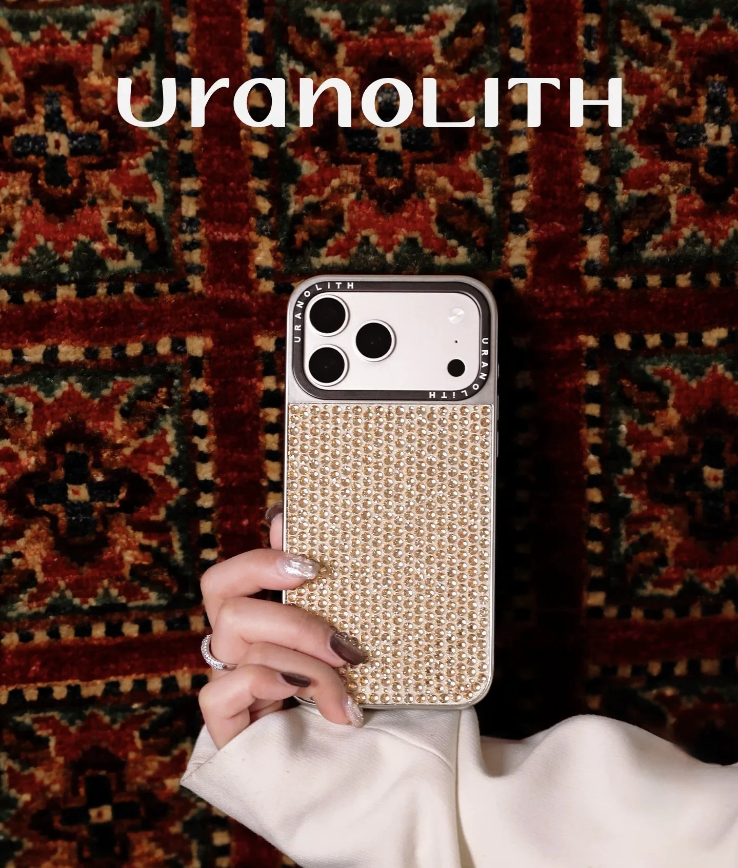 

Solid-color star diamond crystal phone case, suitable for iPhone, magnetic and anti-drop design