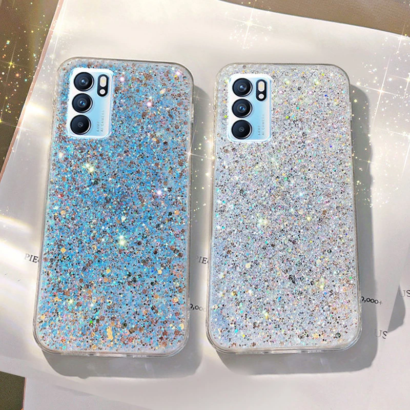 Shiny Glitter Silicone Case for Relame C11 C15 C17 C20 C21 C30 C35 8 8i 7i 7Pro 9i 9Pro F11Pro Gold Silver Foil Soft Back Cover