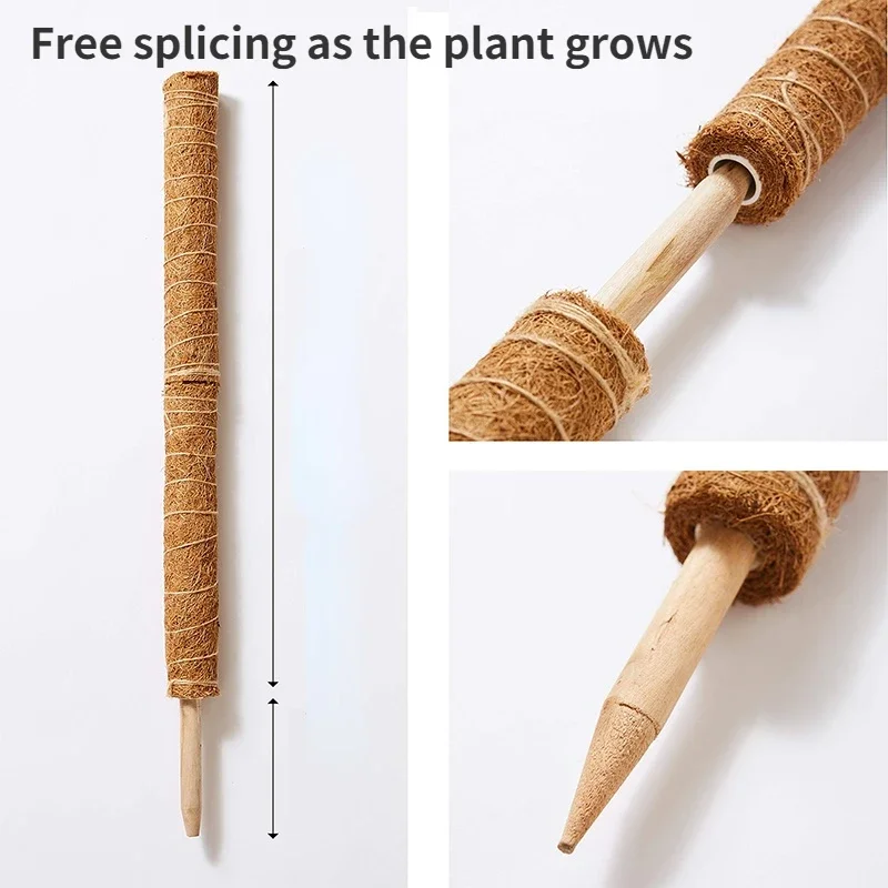 30cm Plant Climbing Coir Totem Pole Safe Gardening Coconut  Stick For Climbing Plants Vines And Creepers Plant Support