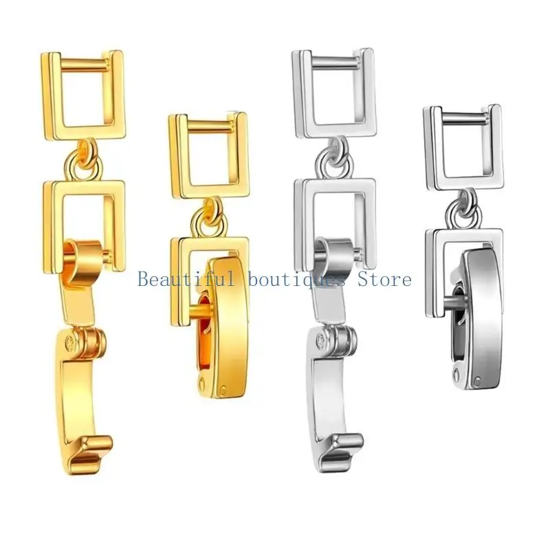 U4LF Pack Of 4 Compact Copper Clasps For Necklace Bracelet Extension Secure Sturdy Jewelry Connectors Easy To Attach