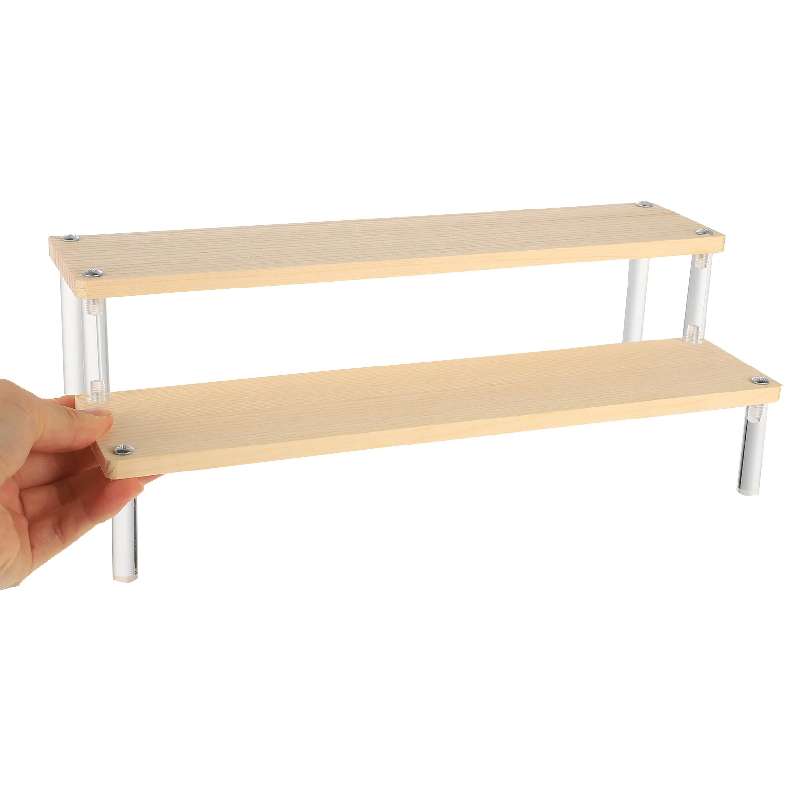 

Double Layer Dessert Display Rack Versatile Ladder Shelf Multi-Layer Organizer Home Pantry Storage Stand