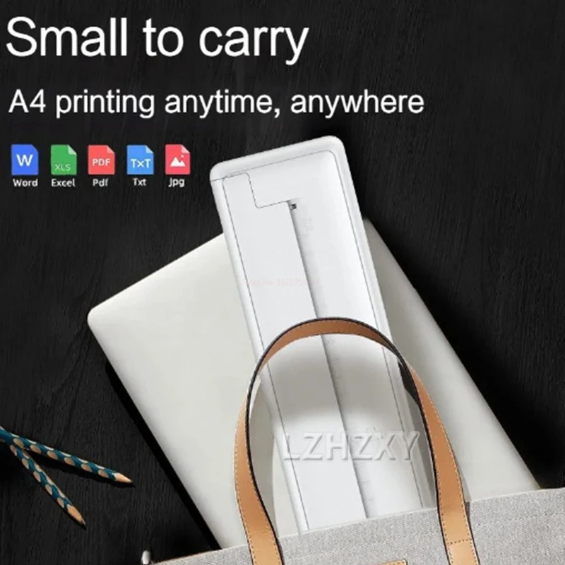 A4 Thermal Error Printer Small Home Office Bluetooth Wireless Handheld Portable Inkless Thermal Error Printing School Supplies