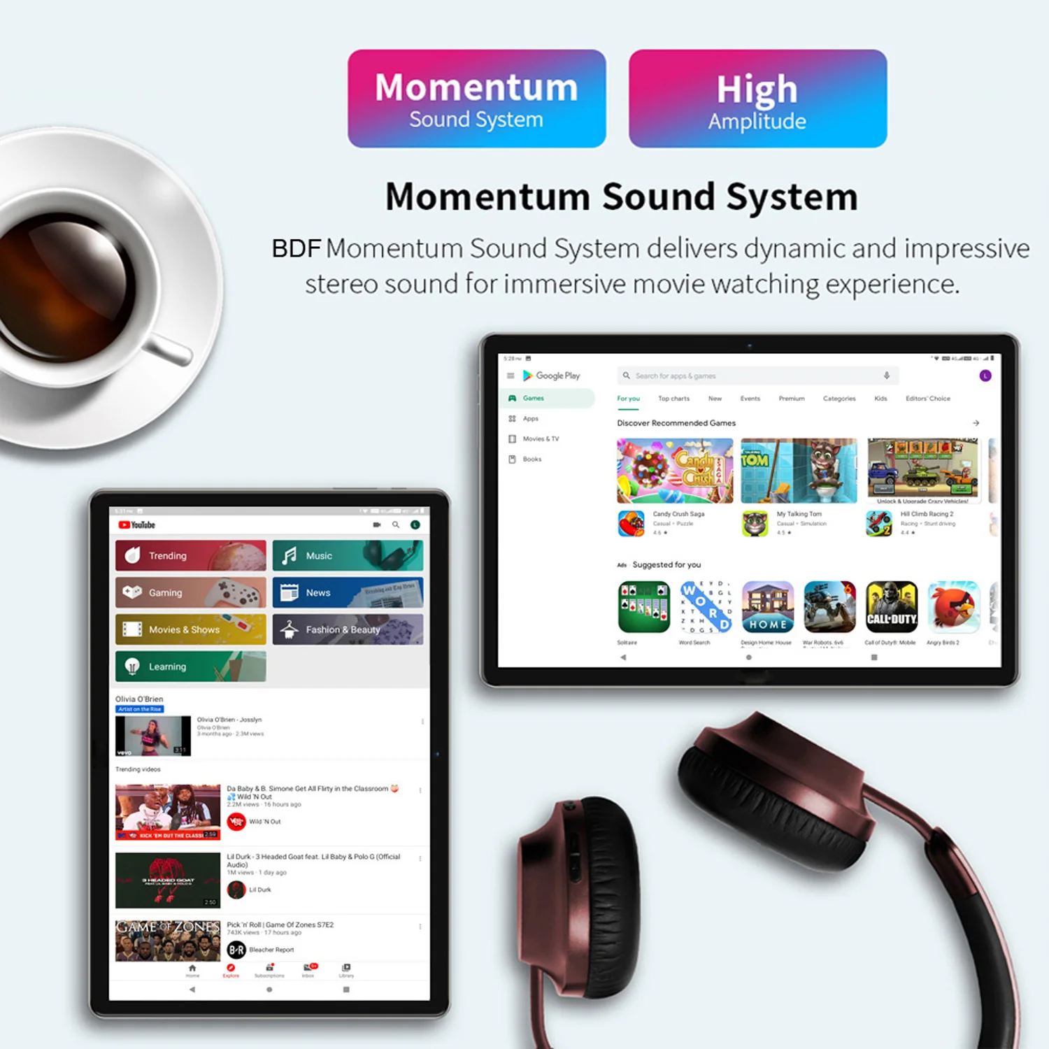 New Global Version 10.1 Inch Tablets Google Play Octa Core 8GB RAM 128GB ROM 4G LTE Network Dual SIM Dual WiFi Android Tablet PC