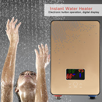 220V 6500W Tankless Instant Electric Hot Water Heater 0.02 -0.6Mpa Waterproof Rating IPX4 Shower for Home Bathroom