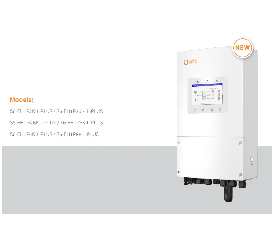 Popular Factory Price Solis S6-EH1P8K-L-PLUS 8k Solar Hybrid Inverter Single Phase 97.5% Efficiency 500V Max Input