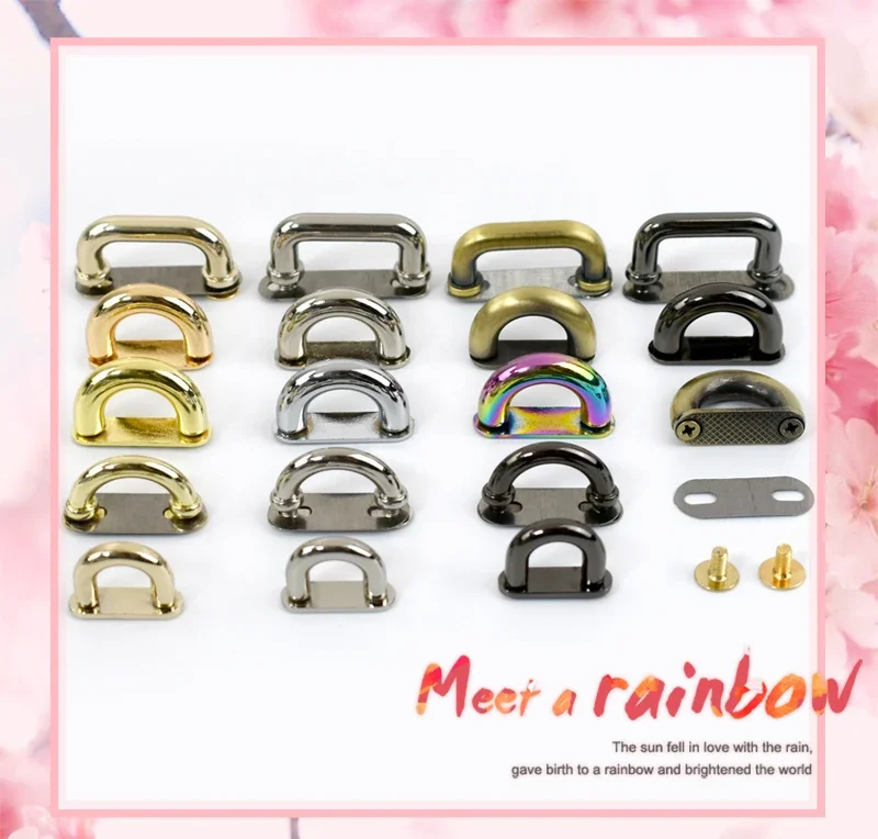 5/10Pcs Deepeel Metal Arch Bridge Bag Side Clip Buckle D Ring Screw Hook Handbag Strap Handle Connect Clasp Bags Accessories