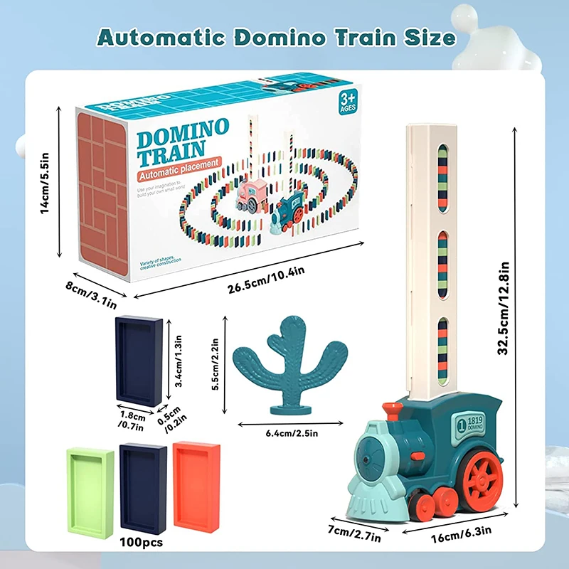 Crianças dominó trem brinquedos de colocação automática carro elétrico colorido dominó conjunto blocos tijolos kits jogos educativos crianças brinquedos diy