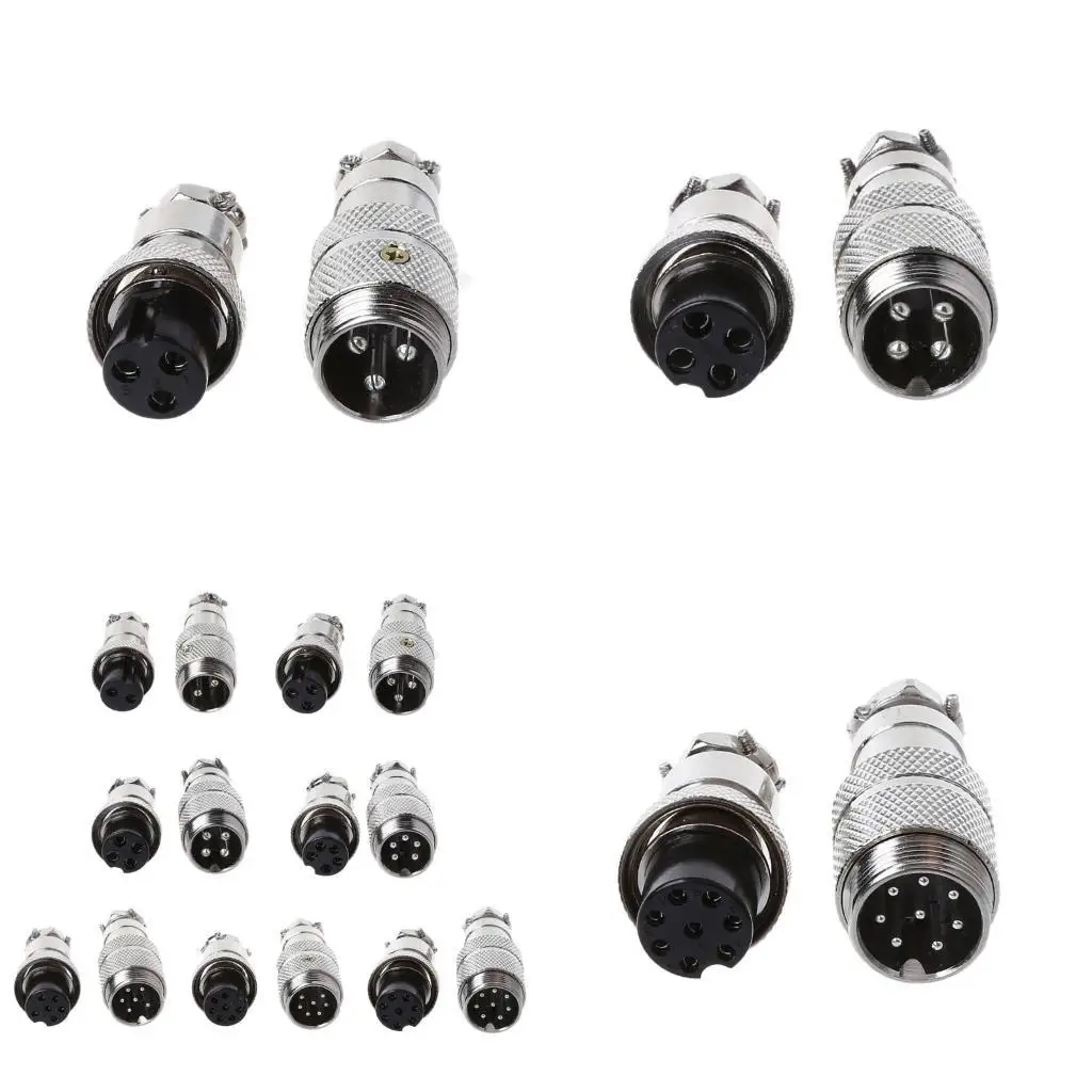 

652F Gx16 Butting Aviation Male Connector Female Plug 2/3/4/5/6/7/8 Pin