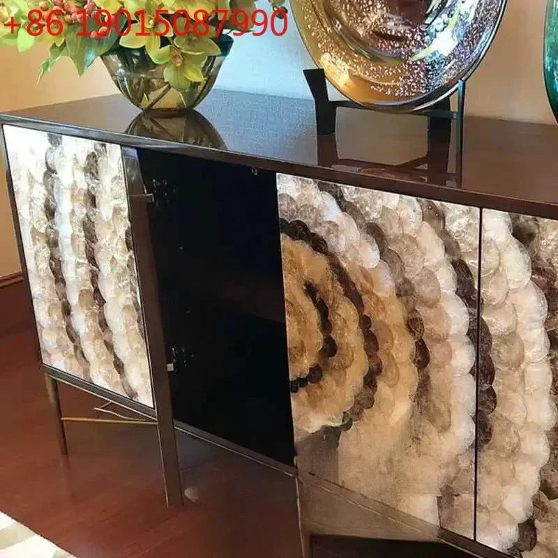 Modern home shoe cabinet metal shell high decorative cabinet French furniture