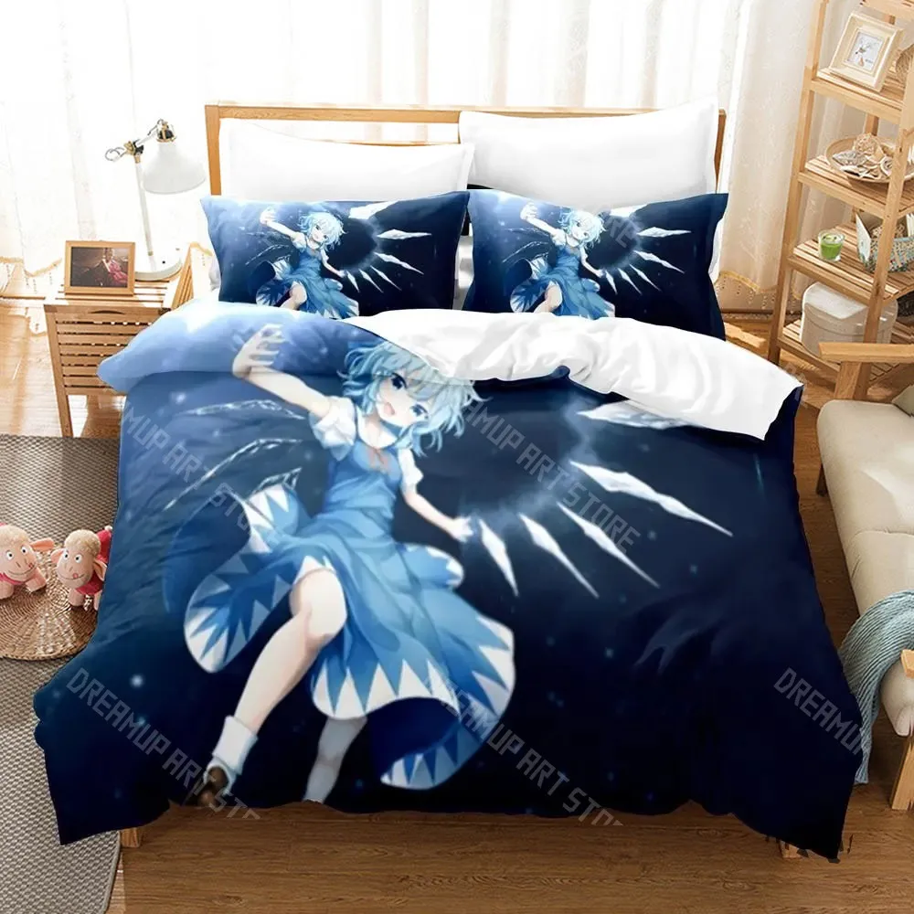3D Printed Touhou Project Reimu Marisa Bedding Set for Boys Girls Duvet Cover Twin Queen King Full Single Double Sizes