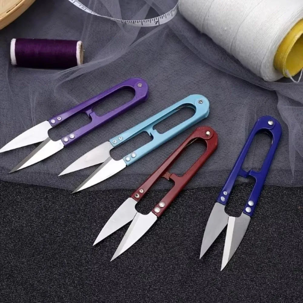 New U-shaped Sewing Shears Metal Small Cross Stitch Cutter Pruning Fishing Shears Accessory Tools