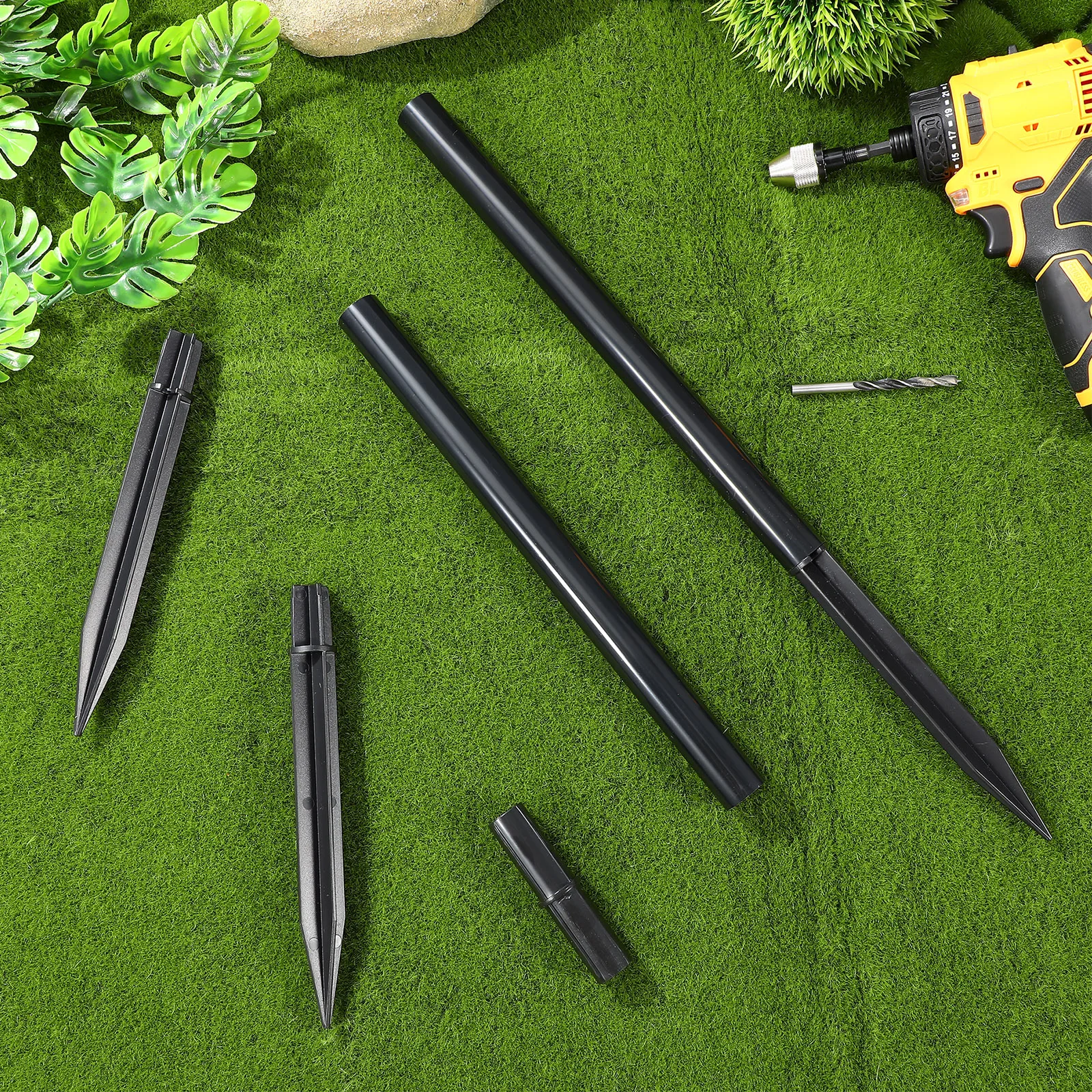 

8 set Garden Light Accessories Solar Stakes Replacement Poles Plastic High Strength Weather Resistant Outdoor Decor Landscape