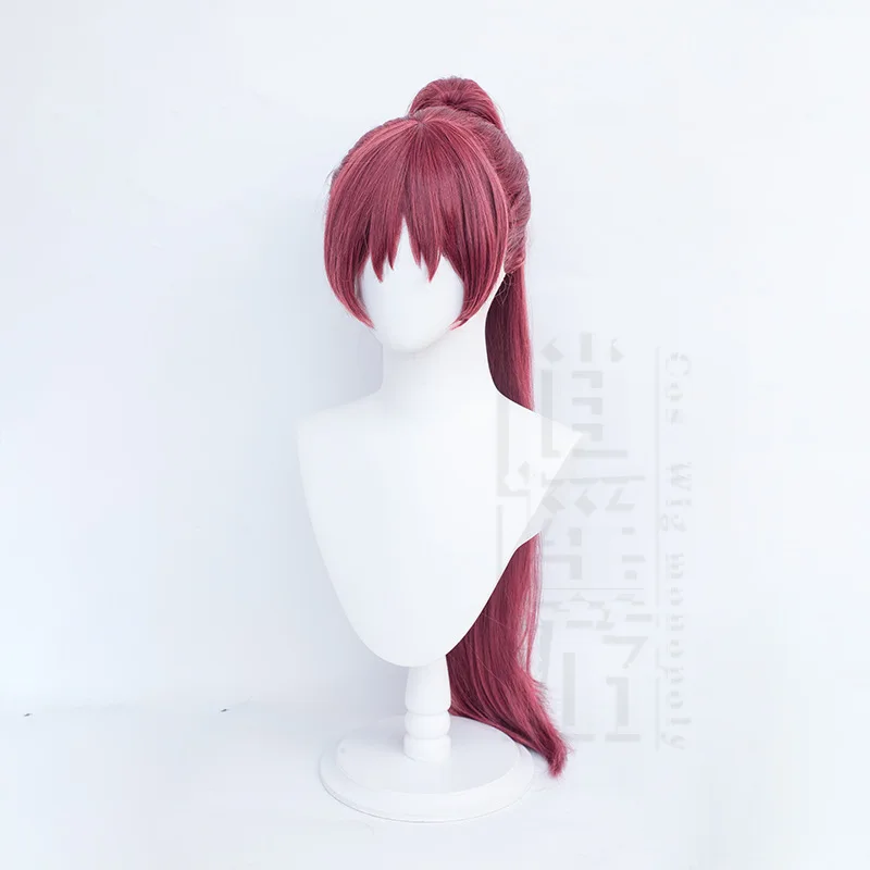 Puella Magi Madoka Magica Sakura Kyōko Parrucca Cosplay Simulazione Cuoio Capelluto Top Tigre Clip Coda di Cavallo Regalo di Halloween