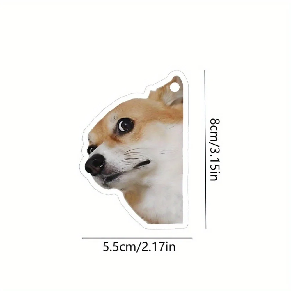 Funny Doge Meme Car Scent Hanger - Viral Dog Face Design, Mirror Vent Hanging, Lasting Fragrance