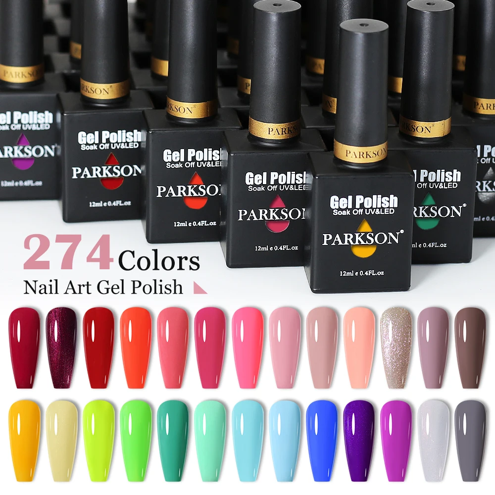 パークソン-赤いマニキュア,半永久的なマニキュア,ベースコートとトップコート,エナメル,ラッカー,UV, 12ml