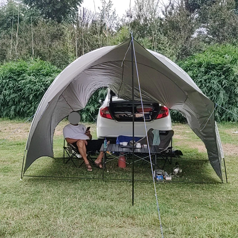 Imagem -05 - Traseira do Carro Canopy Pátio Sombra Outdoor Canopy Tent Barraca de Acampamento ao ar Livre Tendas para Camping ou Pesca Praia Sol Sombra Tenda Grande