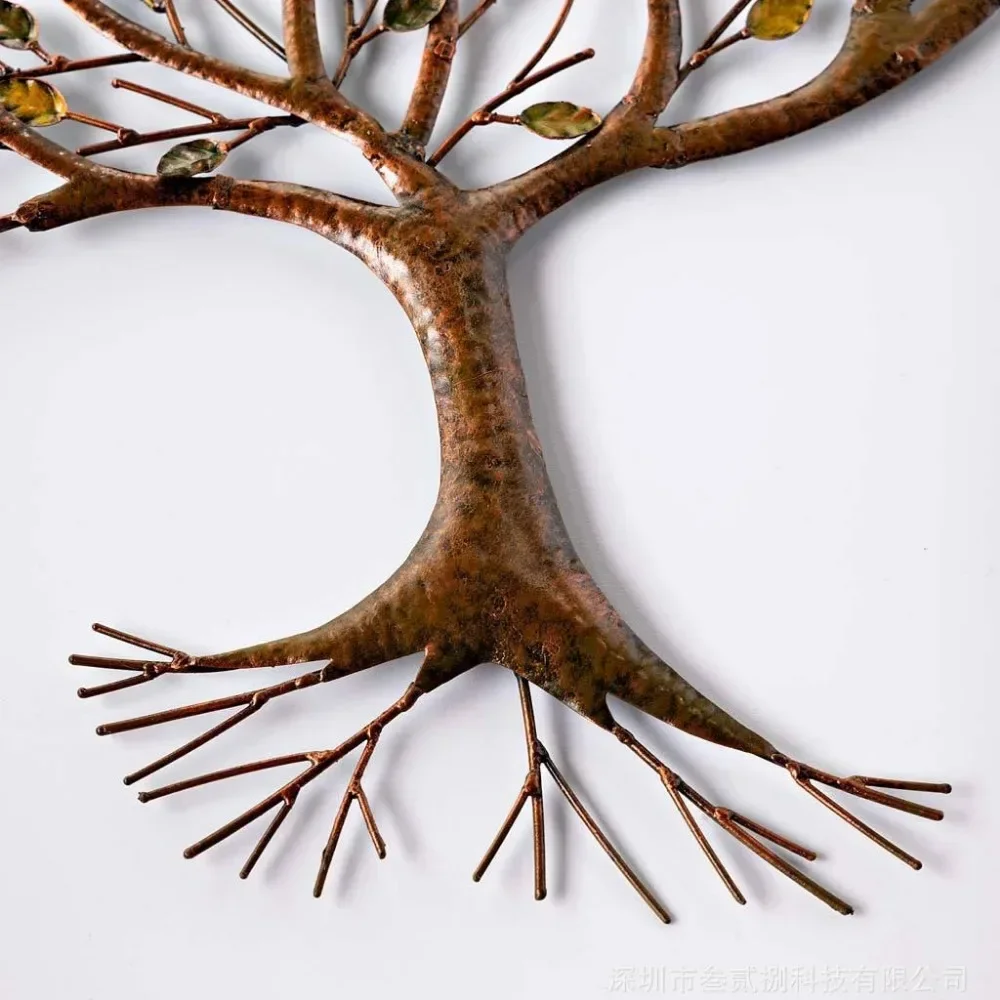 ديكور جدار معدني الطائر الطنان الحديد الاكريليك فرع شنقا زخرفة اليدوية الطبيعة مستوحاة ديكور حديقة المنزل الحرفية الفن