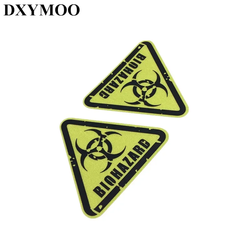 Wholesales 10 pairs Warning Umbrella Reflective Car Stickers BIOHAZARD Zombie Motorcycle Vinyl Decals 3M