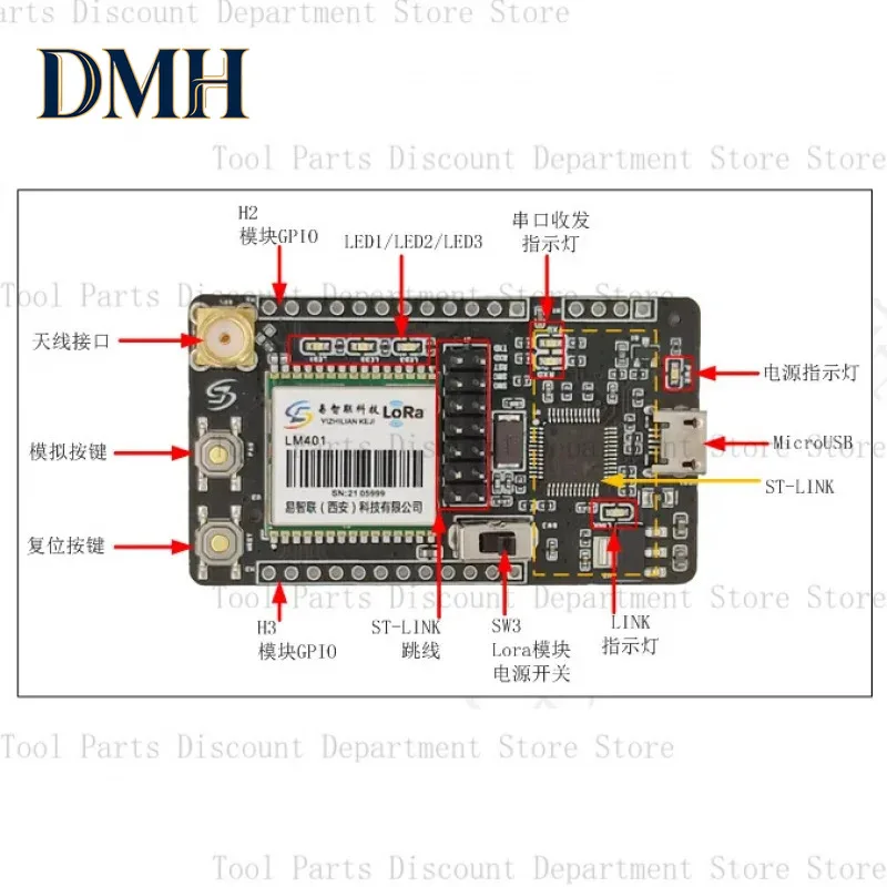 STM32WL WLE5 Open Source With ST-LINK Secondary LoRa Development Board LM401-Pro-Kit
