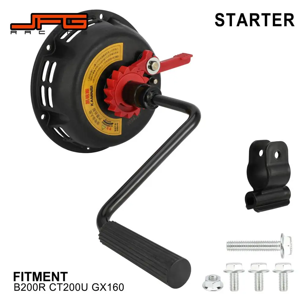 Hand Crank Starter No-Pull Engine Start Fast Pull Start For COLEMAN B200R CT200U Mini Bike HONDA GX160 Handle Start Motorcycle