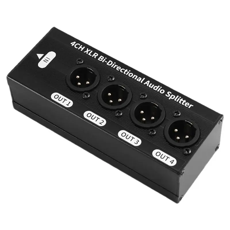 A31T 1X4 XLR Balanced Audio Splitter No Power Required Professional Audio Signal Distribution