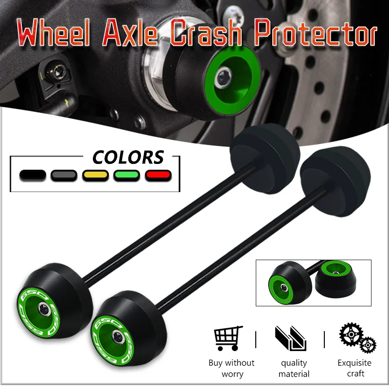 

For Z650 Z 650 z650 2017-2024 CNC Front Rear Wheel Axle Fork Crash Sliders Protector Pad Motorcycle Stand Screw Swingarm Spools