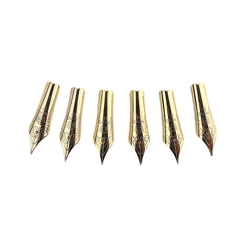4pcs Hero Fountain Pen 26 Nib Golden for Many Series Can Be Changed Stationery Student Office School Supplies