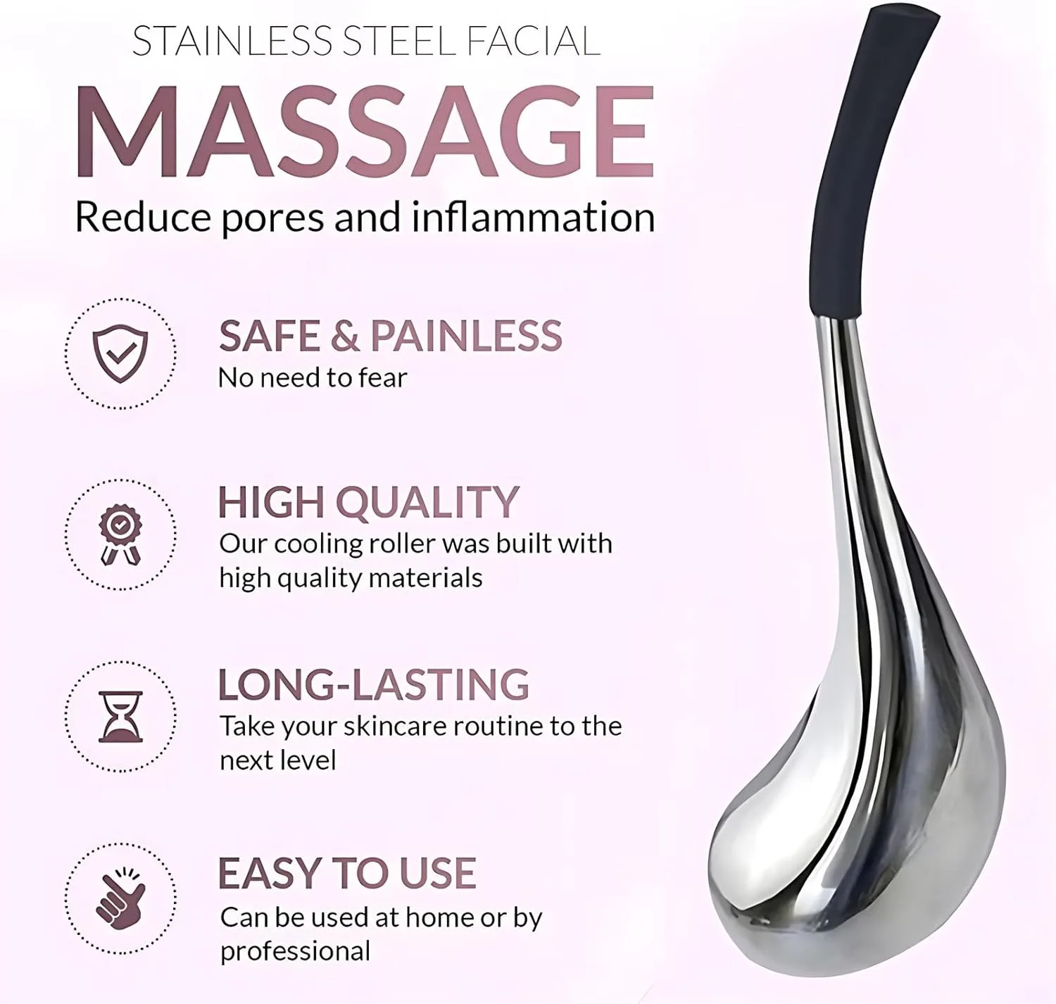 Ice Globes Gezichtsverzorgingshulpmiddel voor gezicht en ogen Roestvrij staal Beauty Cryo Sticks voor vrouwen Cooling Spa Globes Cold Roller