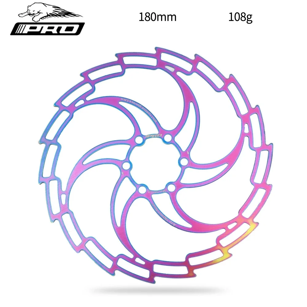 

Electroplate Color Ultralight Stainless Steel IIIPRO Mountain Bike 160mm 180mm 203mm Hollow Disc Brake Rotor Bicycle Parts