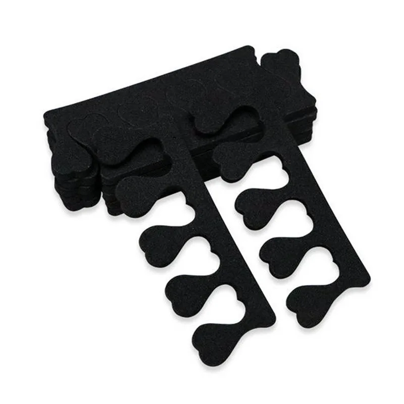 50/100/400PCS Black Sponge Toe Separator Soft Nail Art Finger Separator Divider Spacer Manicure Pedicure Tool for Nail Polish
