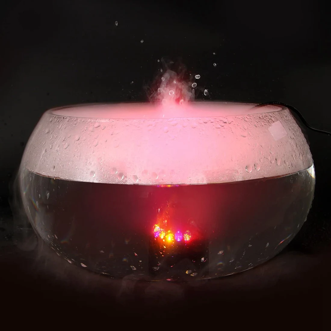 A02M-Mini Mist Maker Fogger Ultrasonic Atomizer Spatter Guard Humidifier Diffuser DIY Parts Water Retaining Frame EU Plug