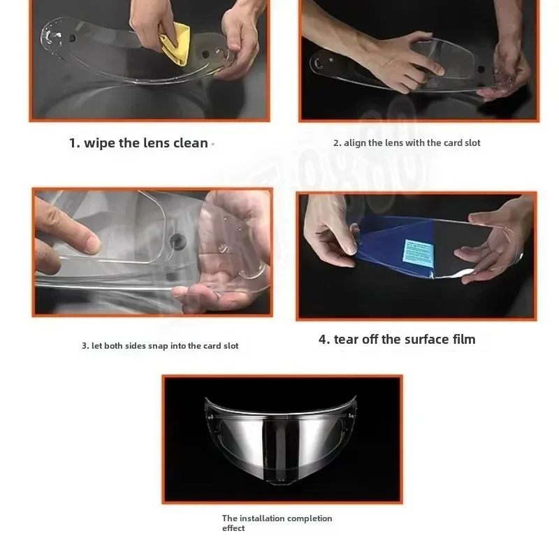 For LS2 Anti-fog Stickers  FF900/399/901/811/808/805/802/352/351/369/300/396/358/800/352/906  Helmet Replacement Accessories