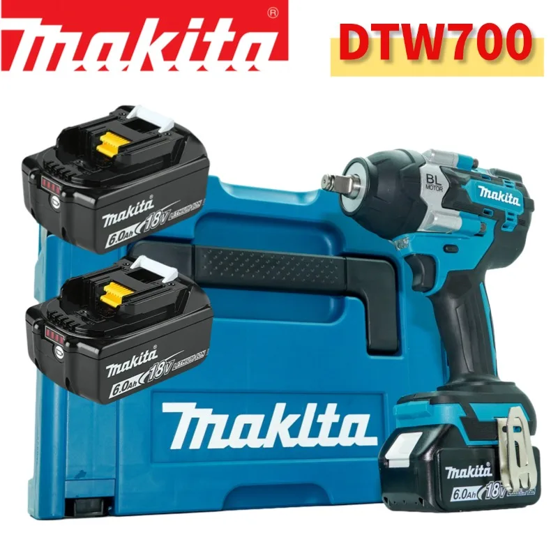 Nouvelle clé à chocs sans fil Makita DTW700 18V à vitesse variable, moteur sans balais, couple élevé de 1000 Nm, outil de construction durable et efficace