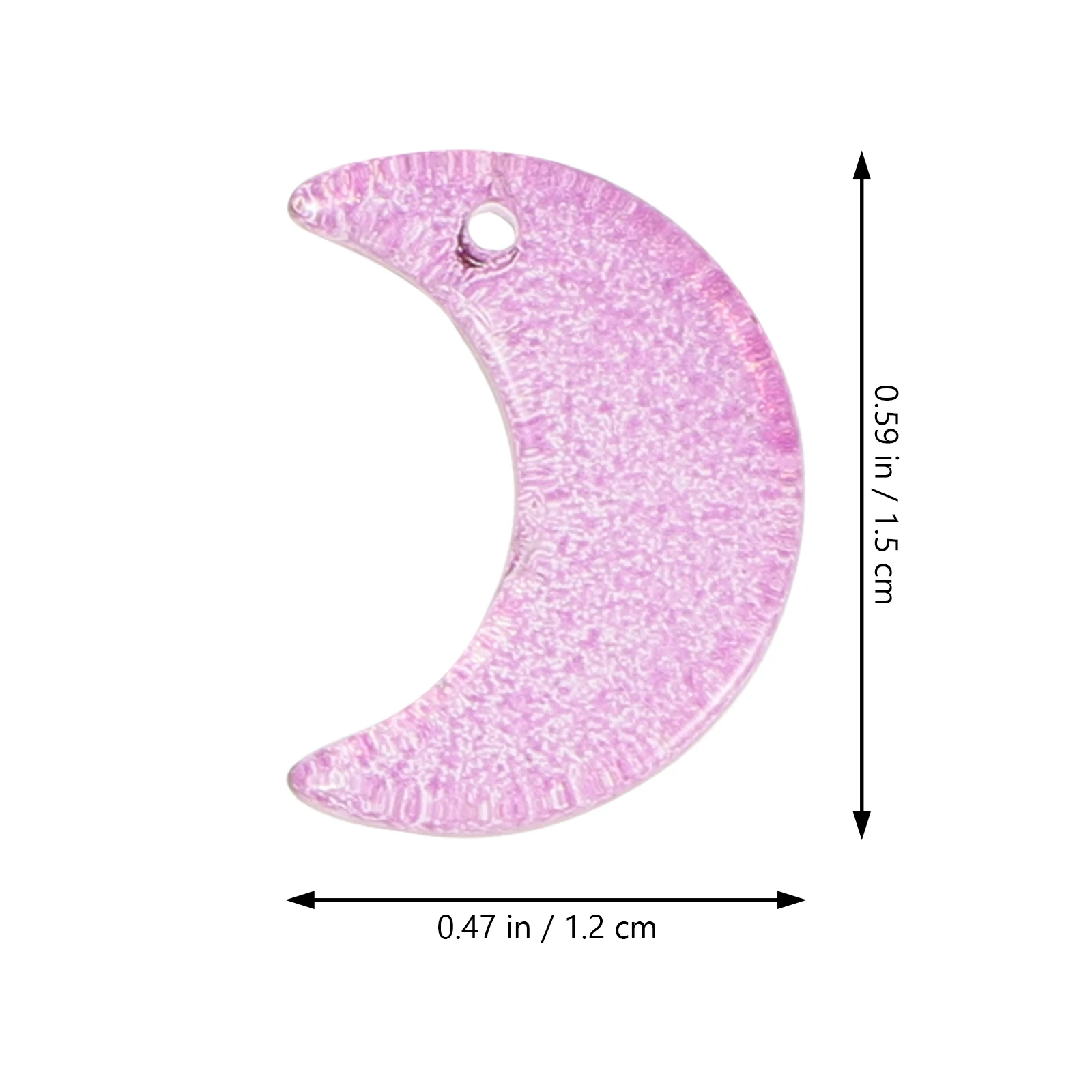 

100 Pcs Crescent Moon Crystal Glass Hanging Beads Delicate Pendant Aesthetic Charms