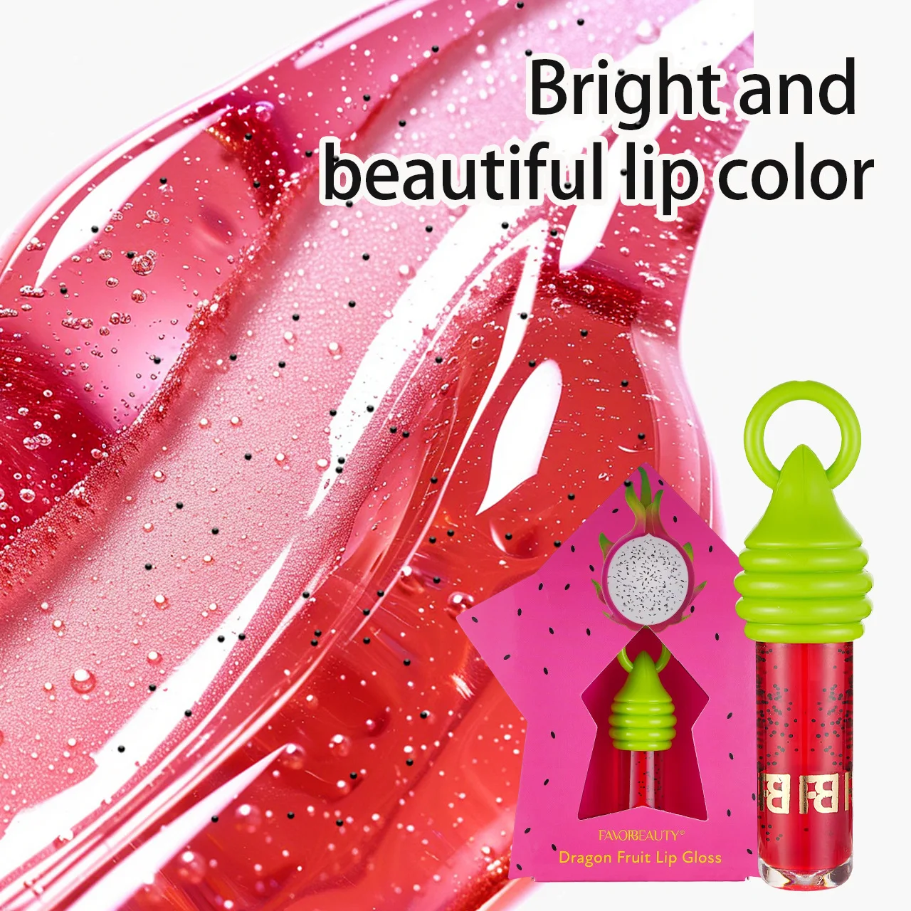 Mirror Shine Lipgloss – Crystal Glitter Lip Lacquer met hoogglans afwerking, hydraterend en niet-plakkerig voor mollige, glanzende lippen