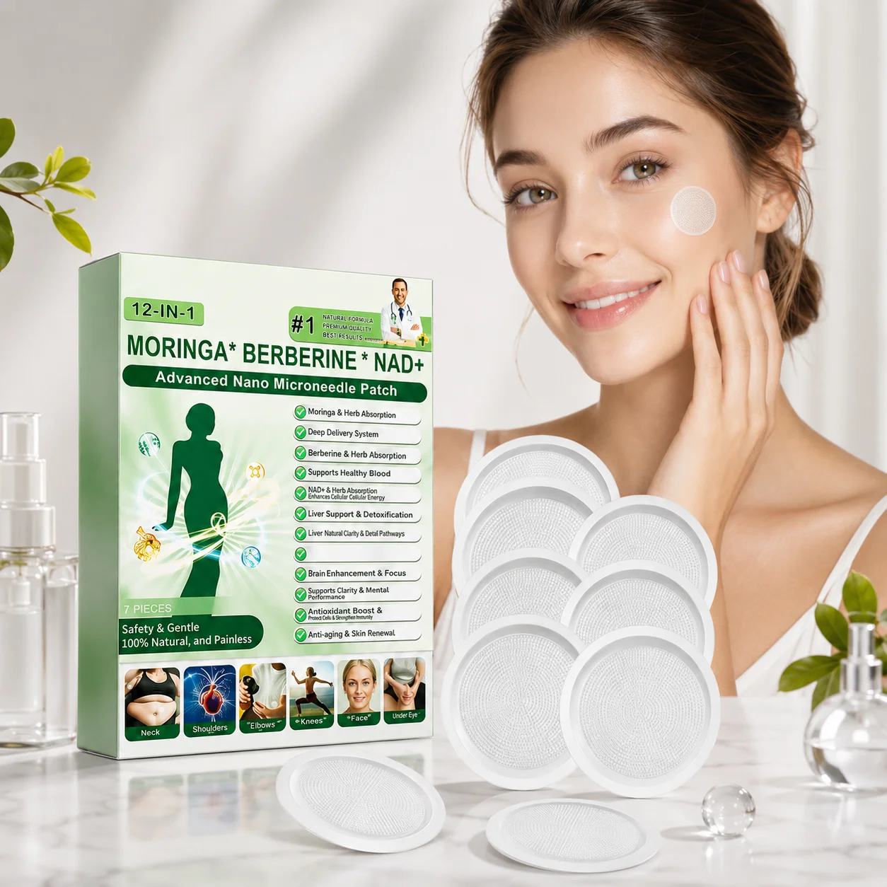 Skincare Routine - Advanced Nano Microneedle Patch Moringa Extract
