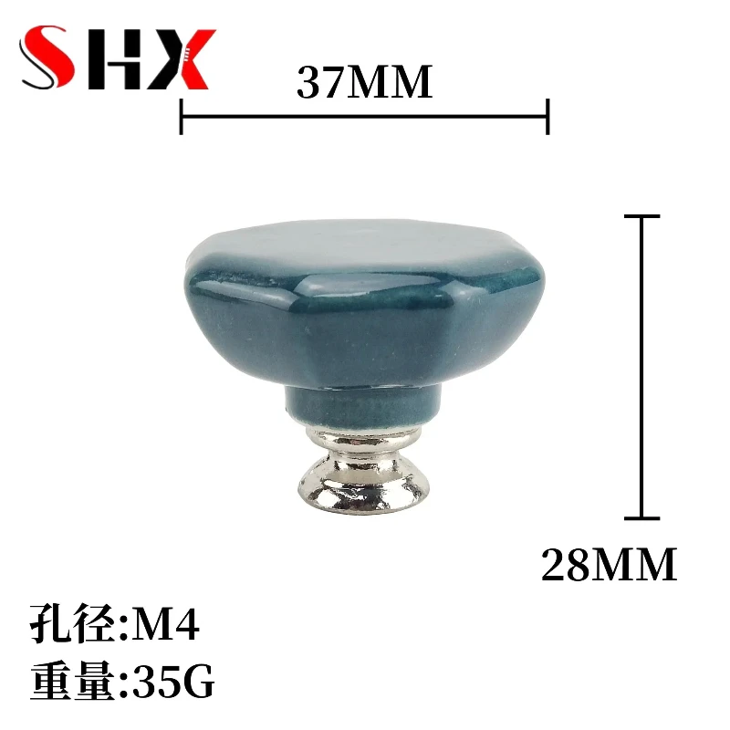2pcs Colored Ceramic Cabinet Door Multifunctional Handle Simple Cabinet Wardrobe Drawer Square Single Hole Handle Bottle Cap