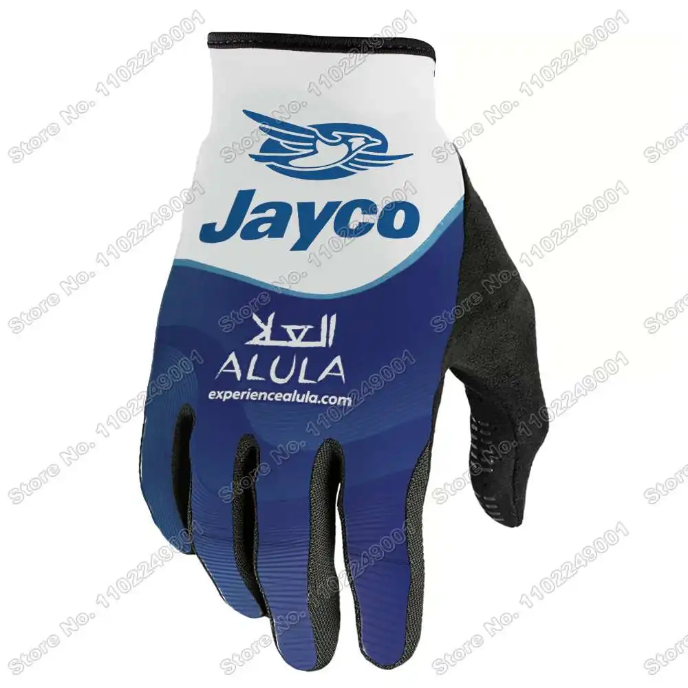 2024 Team Jayco AlUla Cycling Gloves Winter Autumn Full Finger Gel Road Bike Glove Bicycle Jersey Anti-shock Sports Glove