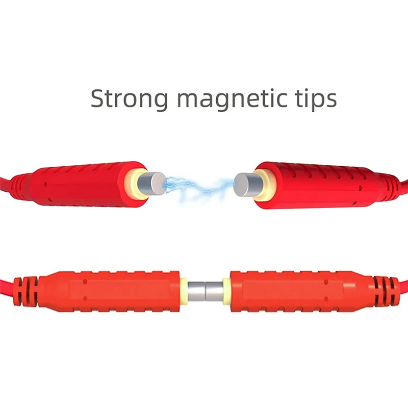 6PCS Magnetic Test Leads Silicone Soft Flexible Jumper Test Wires 30VAC 5A 3.3Ft T10005 Sensors Switches-AT30
