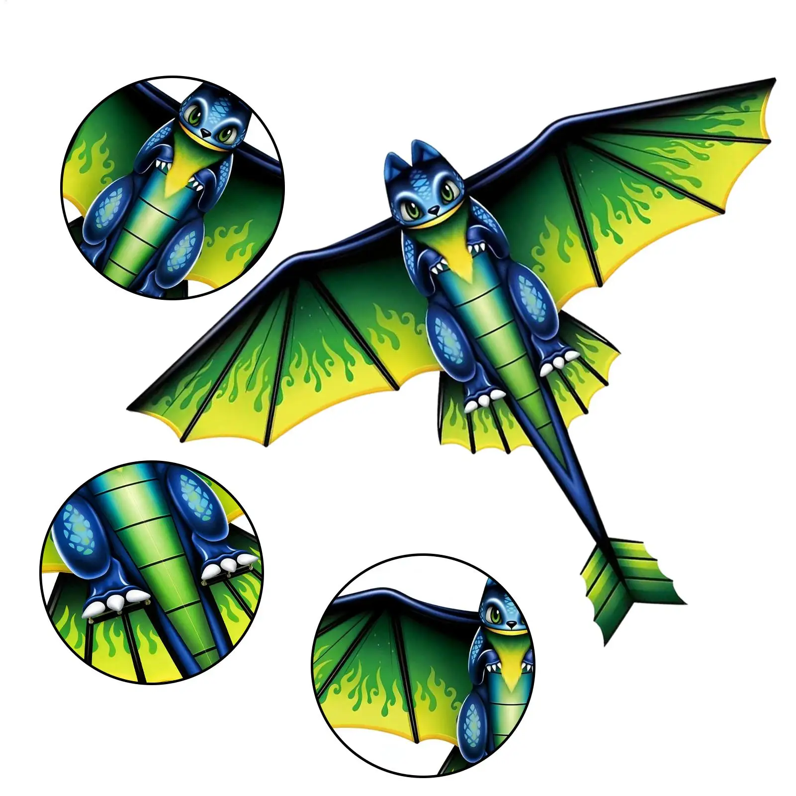 Cometas para adultos, cometa portátil grande con forma de animal, con asa y cuerda de 328 pies, juguetes de exterior para niños, adultos, adolescentes, jóvenes y amigos