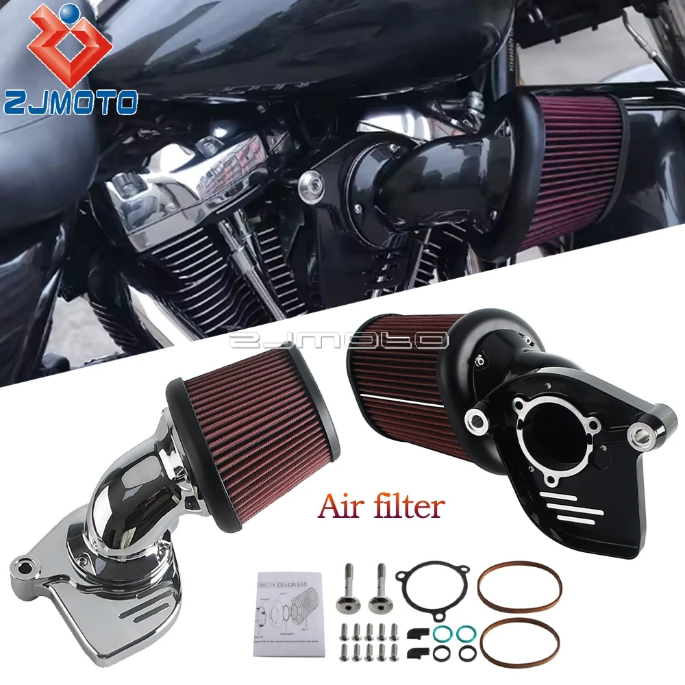 Motorcycle CNC Air Filter Oval High Flow Air Cleaner Intake Replacement For Harley Softail 2018-2024 Touring Freewheeler 2017-Up