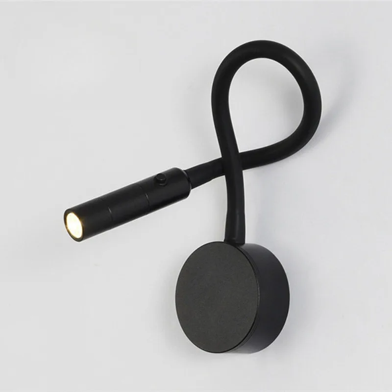 Best-selling Adjustable Gooseneck Reading Wall Light with Switch, Wall-mounted LED Lamp for Bedroom Headboard or Desk