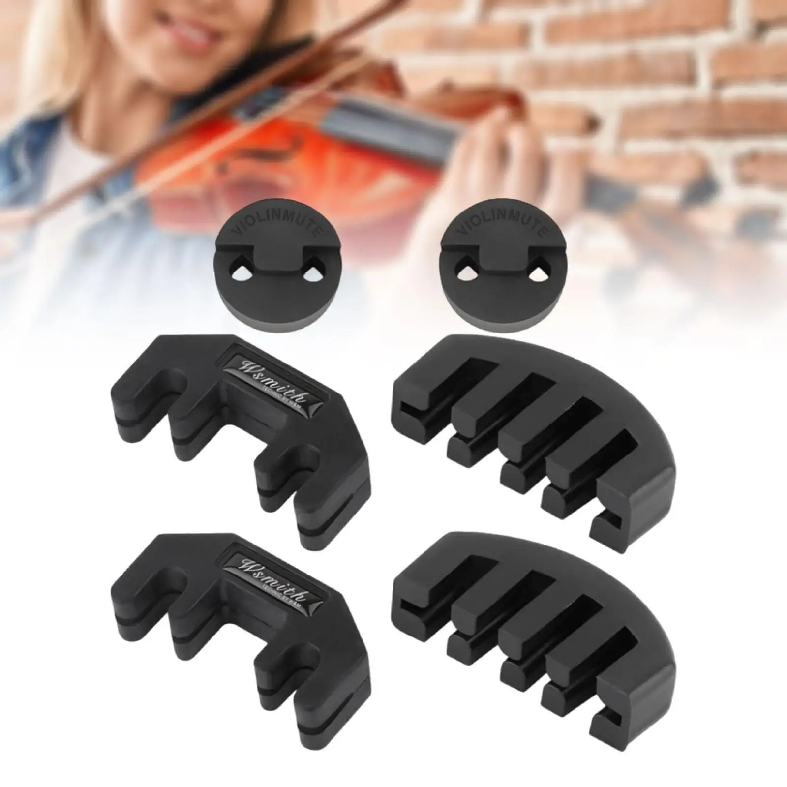 6 Pieces Violin Mute Rubber Lightweight Musical Instrument Part for Night Practice Versatile Professional String Mute Accessory